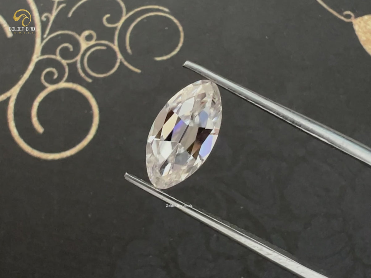 Old Mine Moval Cut Loose Moissanite Stone
