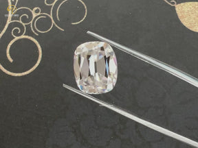 Near Colorless Old Cut Cushion Loose Stone