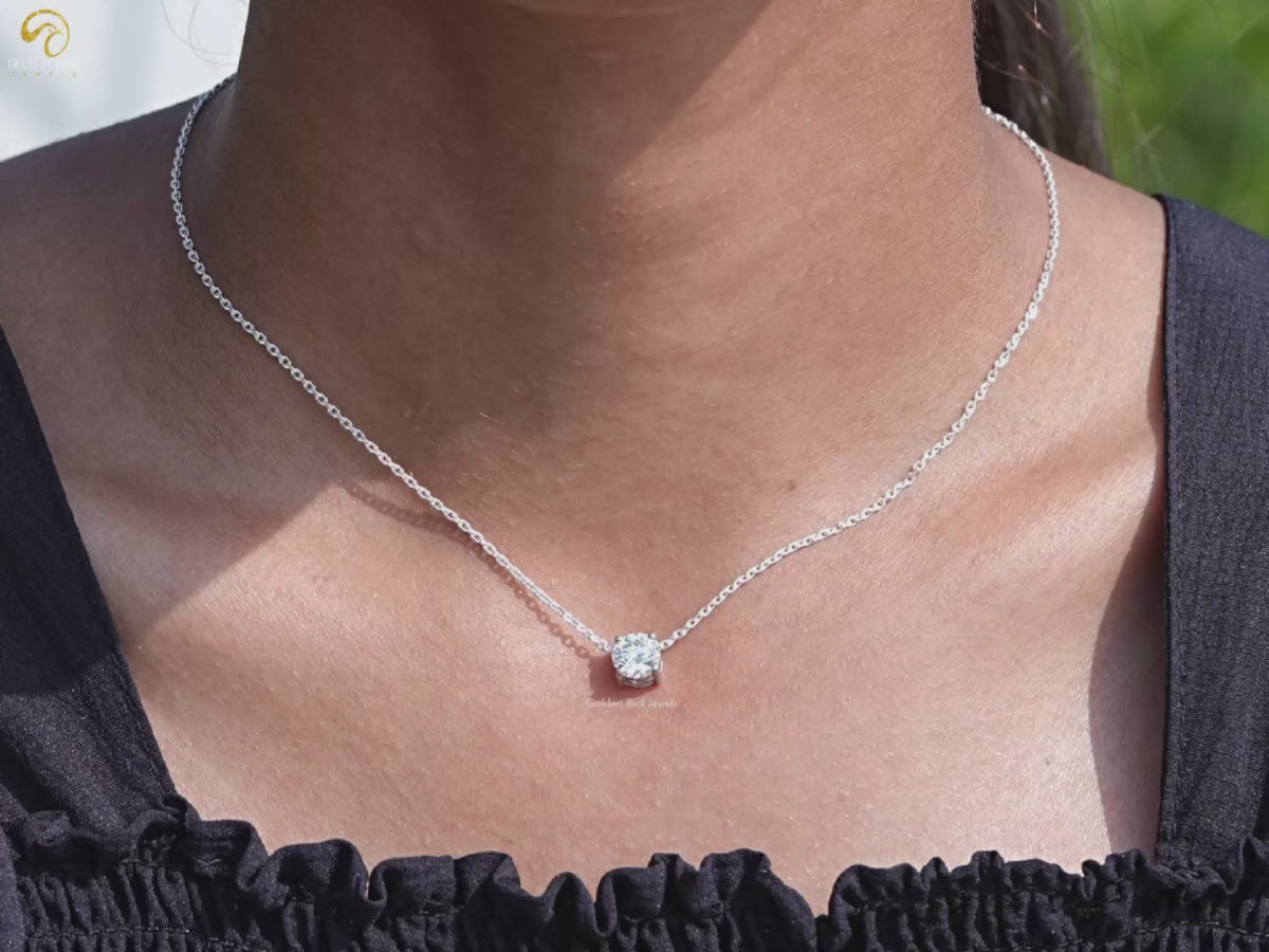Round Cut Diamond Solitaire Pendant