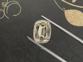 Off White Old Cut Cushion Loose Moissanite