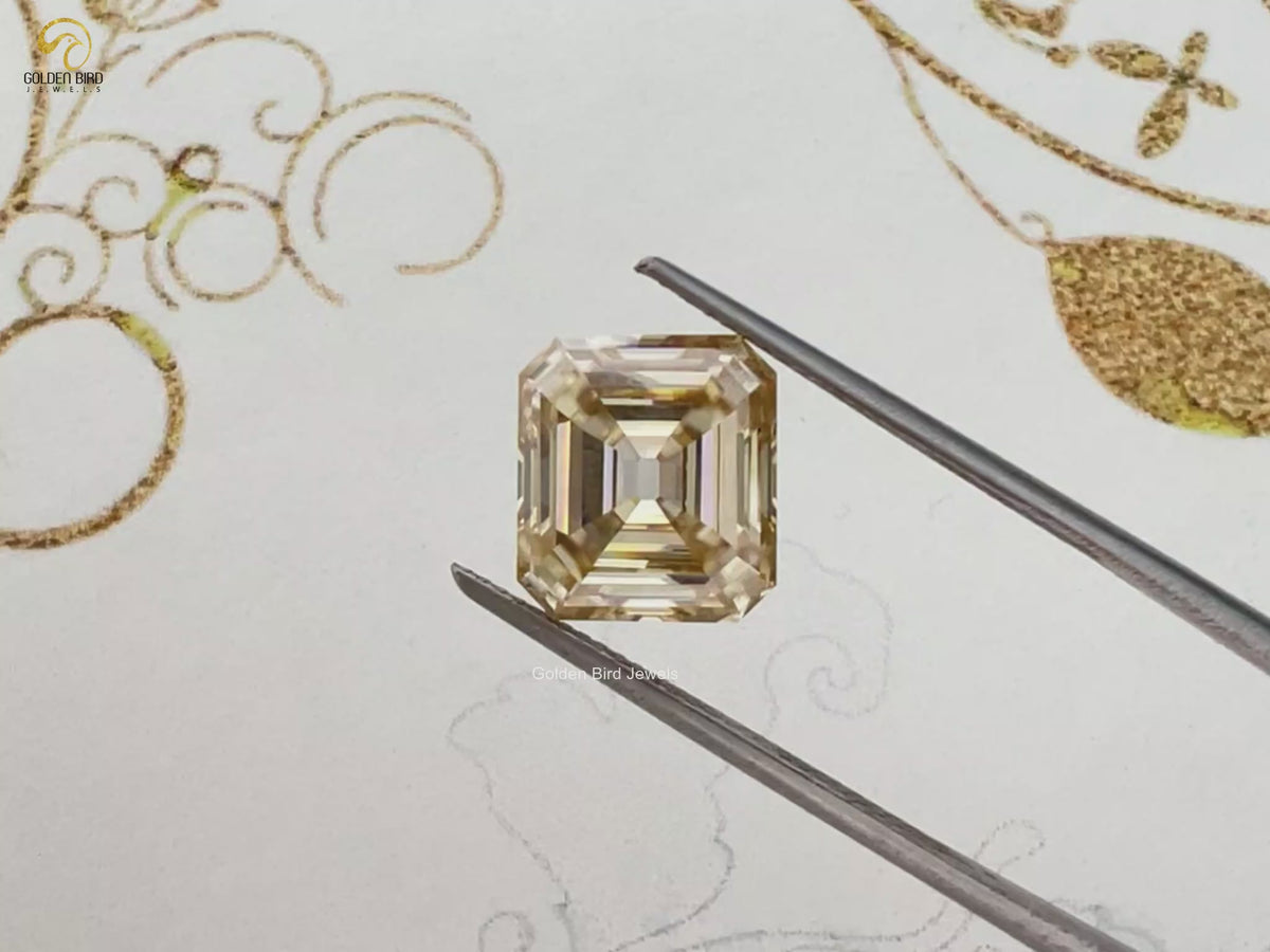 Old Mine Asscher Cut Loose Moissanite