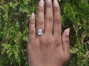 Old Mine Cushion Cut Moissanite Spilt Shank Ring