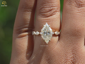 Dutch Marquise Cut Moissanite Engagement Ring