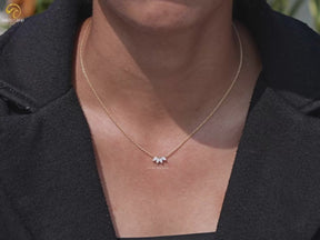 Marquise Diamond Flower Petal Minimalist Pendant