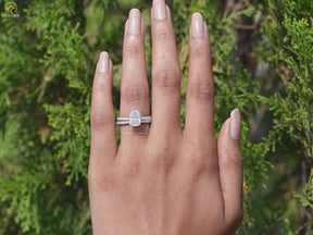 Elongated Cushion Cut Lab Grown Diamond Ring