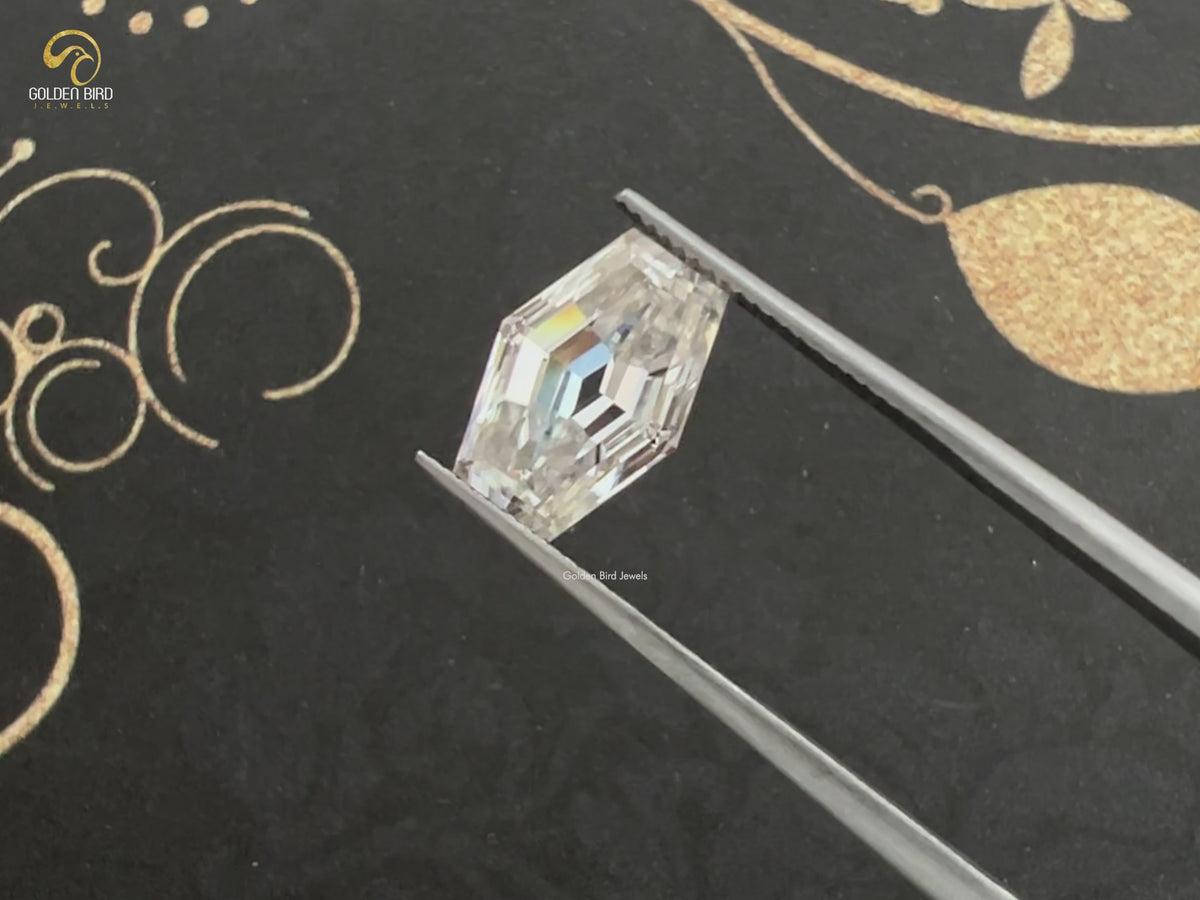 Colorless Old Mine Lozenge Cut Loose Moissanite