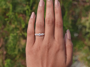 Youtube Video of Round Cut Lab Diamond Five Stone Ring