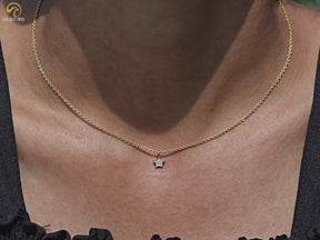 Star Shape Round Lab Diamond Pave Set Pendant