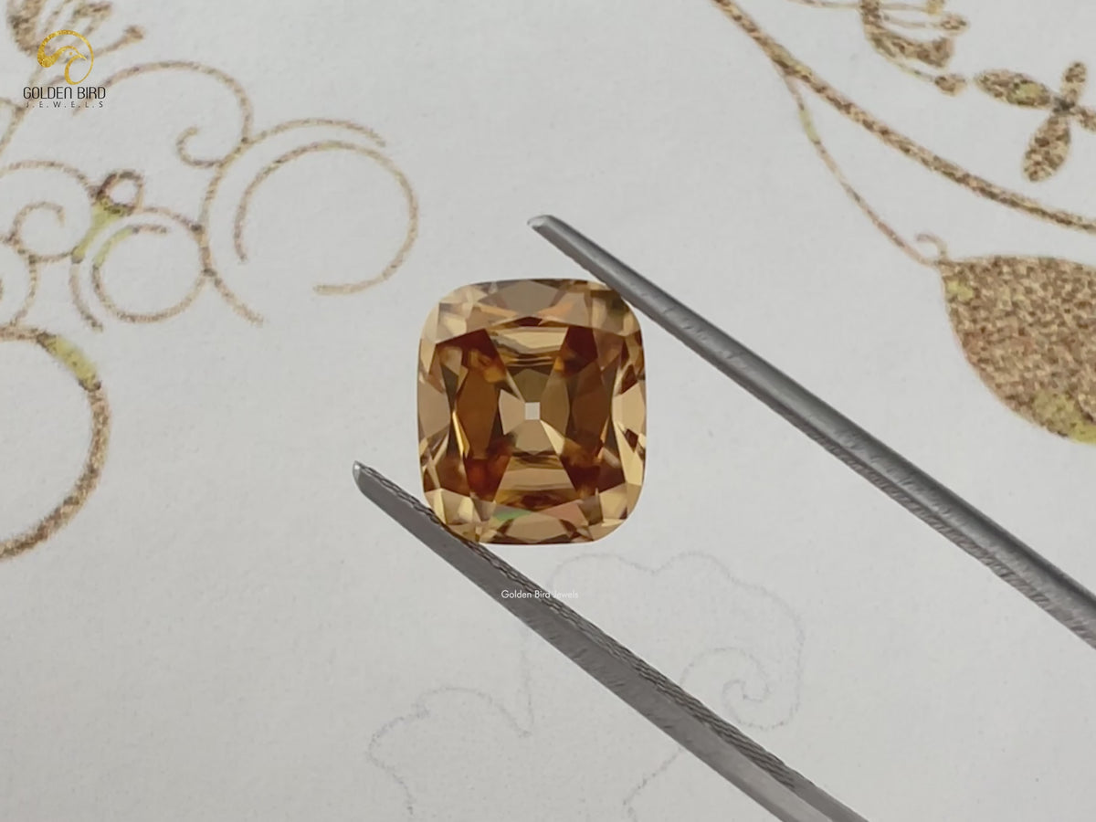 Old Mine Cut Cushion Moissanite Loose Stone