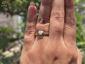 Marquise Cut Solitaire Moissanite Ring