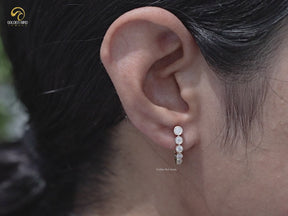 YouTube Video of Moissanite Graduated C Hoop Earrings