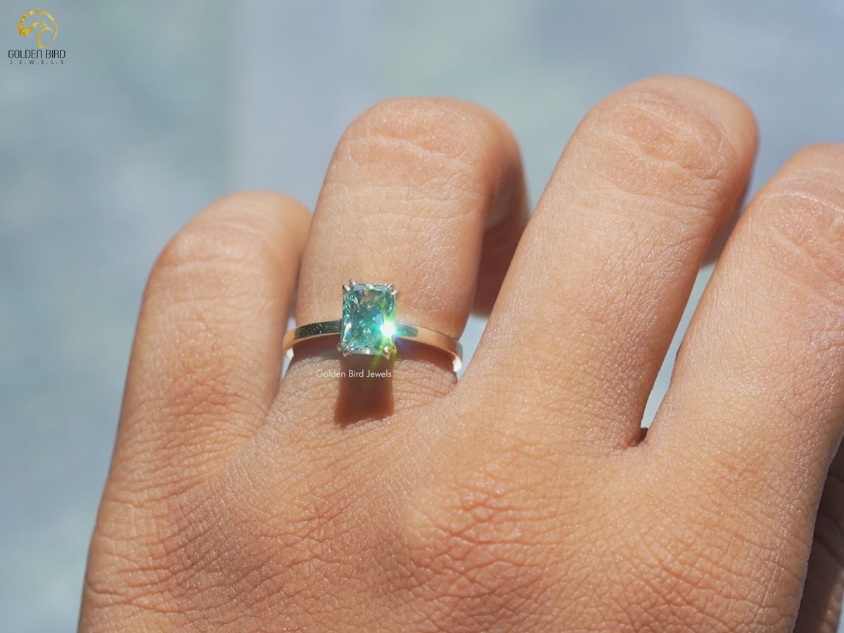 Radiant Cut Moissanite Engagement Ring