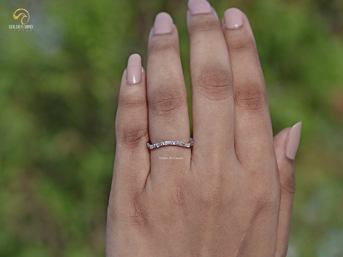 Baguette Cut Lab Diamond Full Eternity Band