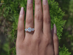 Old European Round Diamond Three Stone Ring