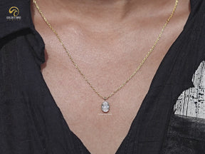 You tube Video Of Bezel Set Oval Cut Moissanite Solitaire Pendant