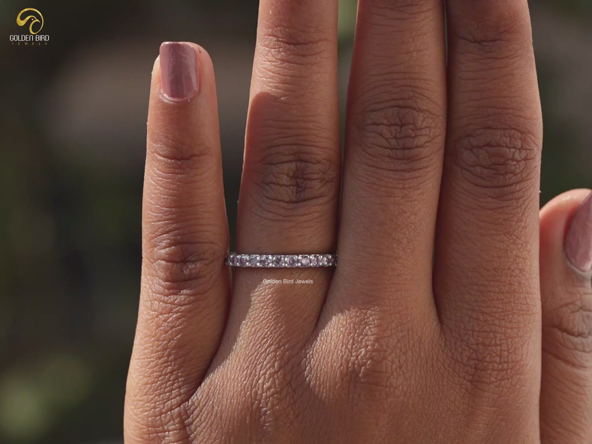 You tube Video of Purple Alexandrite Round Gemstone Eternity Band