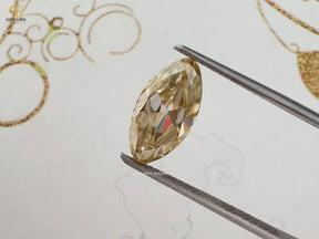 Yellow Old Mine Moval Loose Moissanite Stone