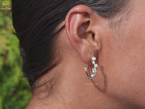 Youtube Video of Lab Grown Round Diamond Bezel Set Hoop Earrings