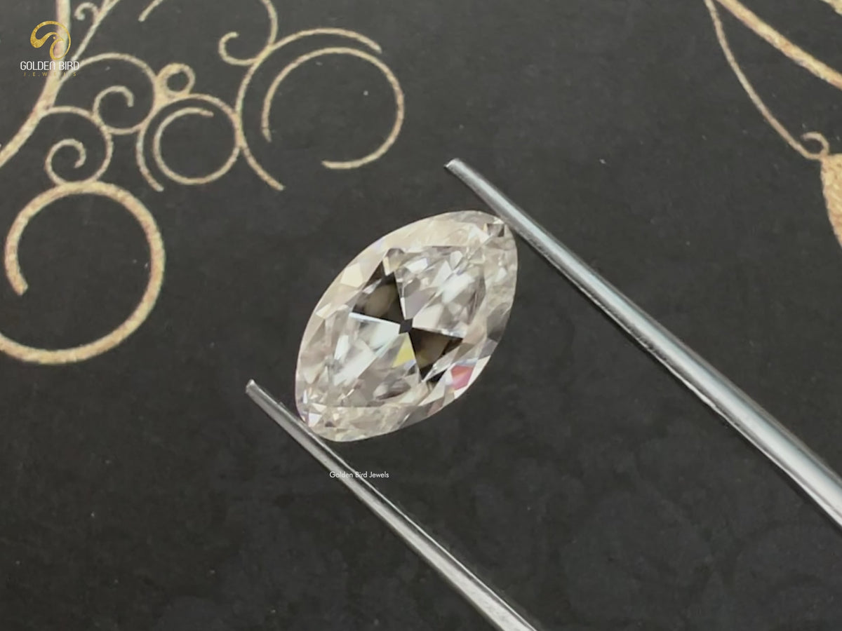 Near Colorless Old Mine Moval Loose Moissanite