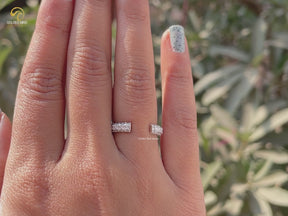 Round Moissanite Open Full Eternity Stacking Band