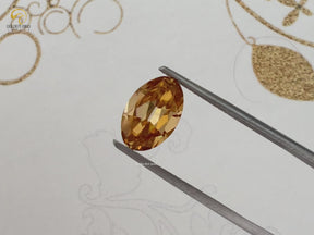 Champagne Old Mine Oval Cut Loose Moissanite