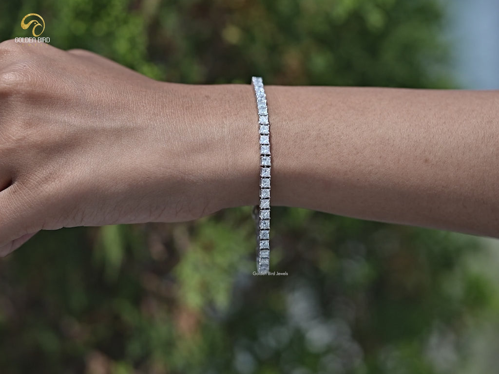 You tube Video of Princess Cut Lab Grown Diamond Tennis Bracelet
