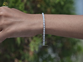You tube Video of Princess Cut Lab Grown Diamond Tennis Bracelet
