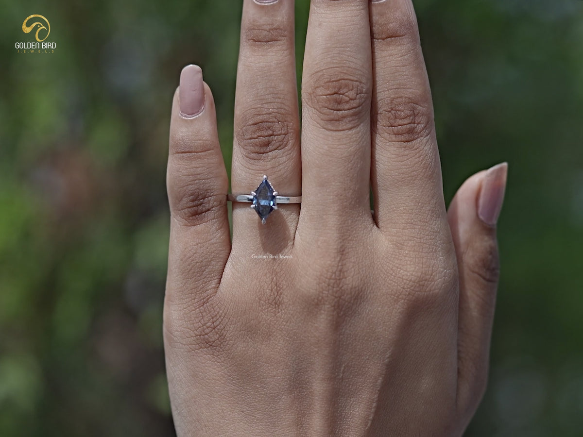YouTube video of Dutch Marquise Moissanite Ring
