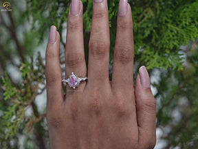 Tourmaline Pink Pear Cut Gemstone Ring