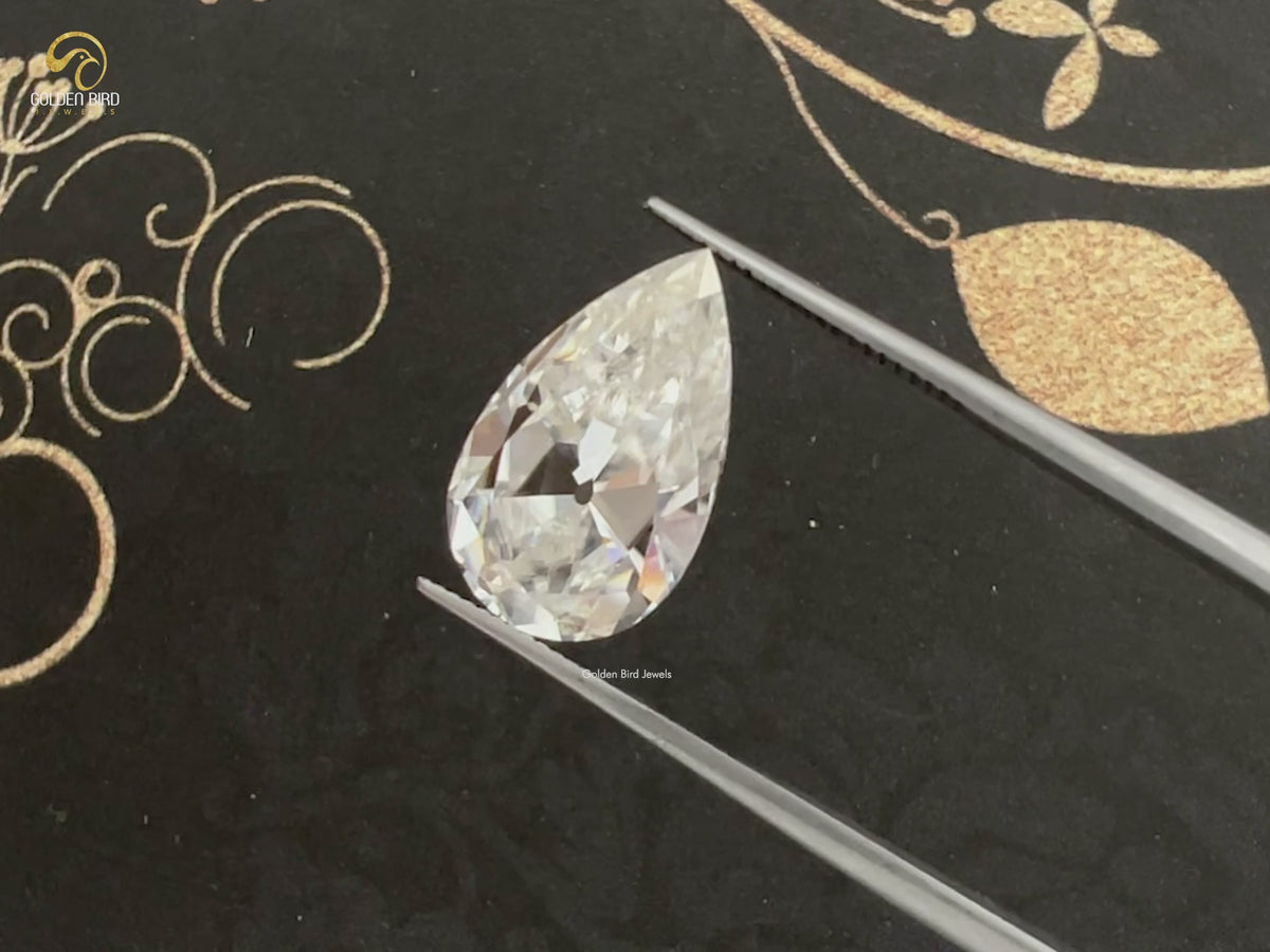 Old Mine Pear Cut Loose Moissanite