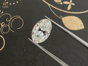 Colorless Old Mine Oval Loose Moissanite