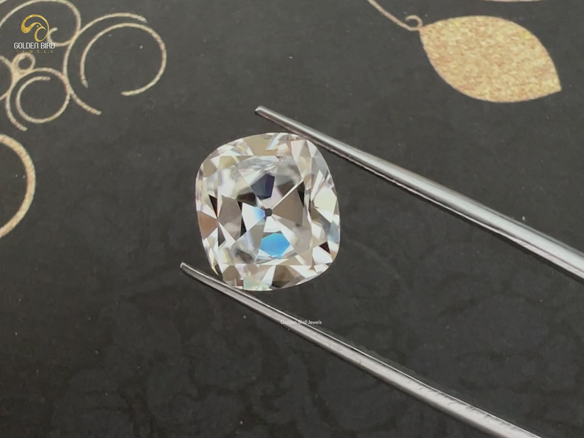 Colorless Old Mine Cut Cushion Loose Moissanite