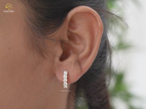 Moissanite Round Cut Earrings For Her