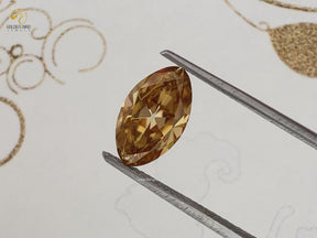 Champagne Old Mine Moval Loose Moissanite