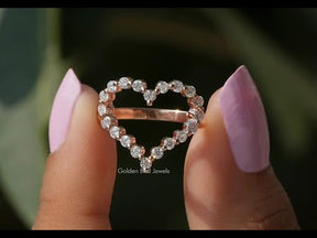 YouTube Video Of Round Cut Moissanite Heart Shaped Engagement Ring