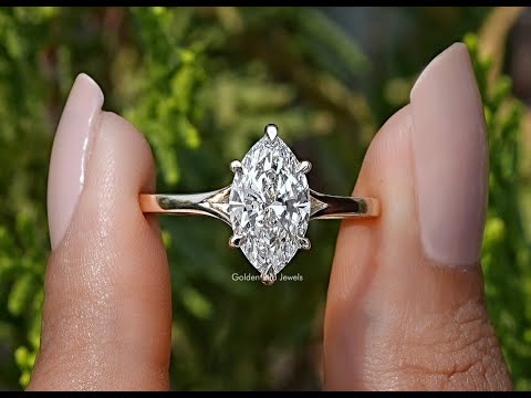 YouTube Video Of Marquise Cut Lab Diamond Engagement Ring