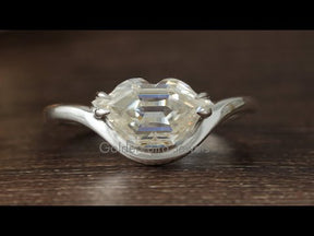 [YouTube Video Of Moissanite Antique Cut Moissanite Ring]-[Golden Bird Jewels]