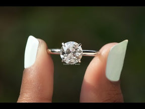 YouTube Video Of Old European Round Cut Diamond Solitaire Engagement Ring
