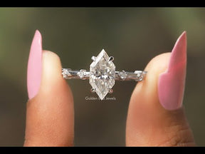 [YouTube Video Of Dutch Marquise Cut Half Eternity Engagement Ring]-[Golden Bird Jewels]