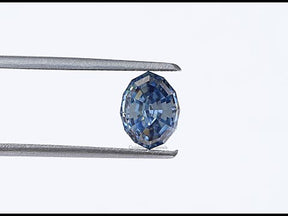 YouTube Video Of Blue Step Cut Oval Loose Moissanite Stone