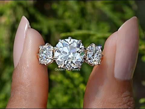 YouTube Video Of Cushion Cut Diamond Three Stone Ring