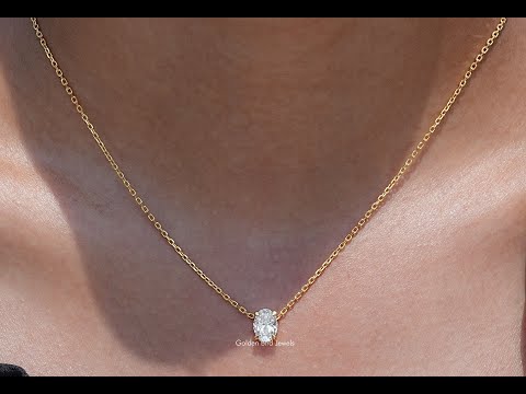 YouTube Video Of Oval Cut Lab Grown Solitaire Pendant