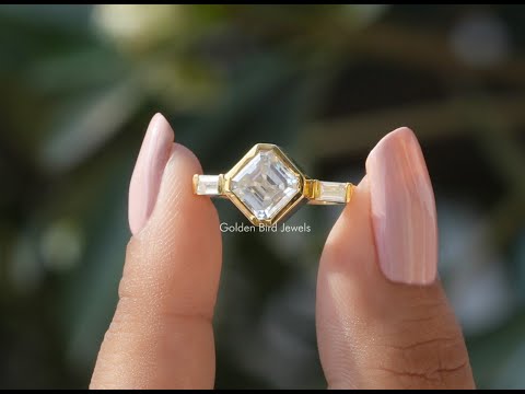 YouTube Video Of Asscher Cut Lab Grown Diamond Bridal Ring