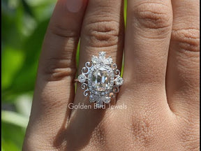 [YouTube Video Of Moissanite Vintage Style Old Mine Cushion Cut Ring]