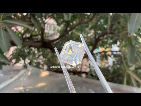 2.95 Carat Colorless Asscher Moissanite Loose Stone