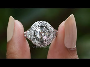 YouTuube Video Of Old European Round Cut Vintage Engagement Ring