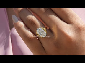 [YouTube Video of Oval Cut Moissanite Solitaire Ring]-[Golden Bird Jewels] 
