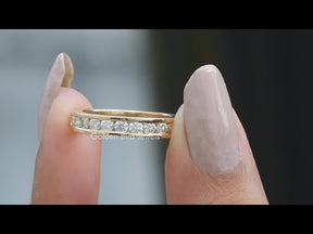 [YouTube Video Of Round Cut Moissanite Eternity Band]-[Golden Bird Jewels]