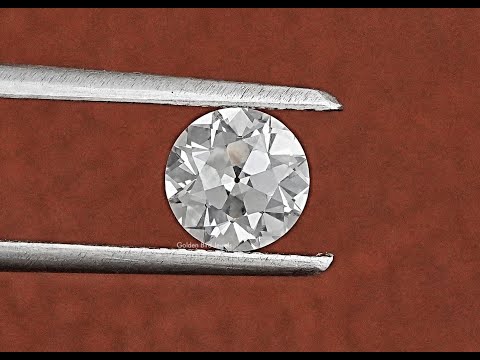 [YouTube Video Of Old European Round  Cut Lab Diamond]-[Golden Bird Jewels]