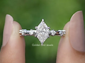 Dutch Marquise Cut Moissanite Distance Ring